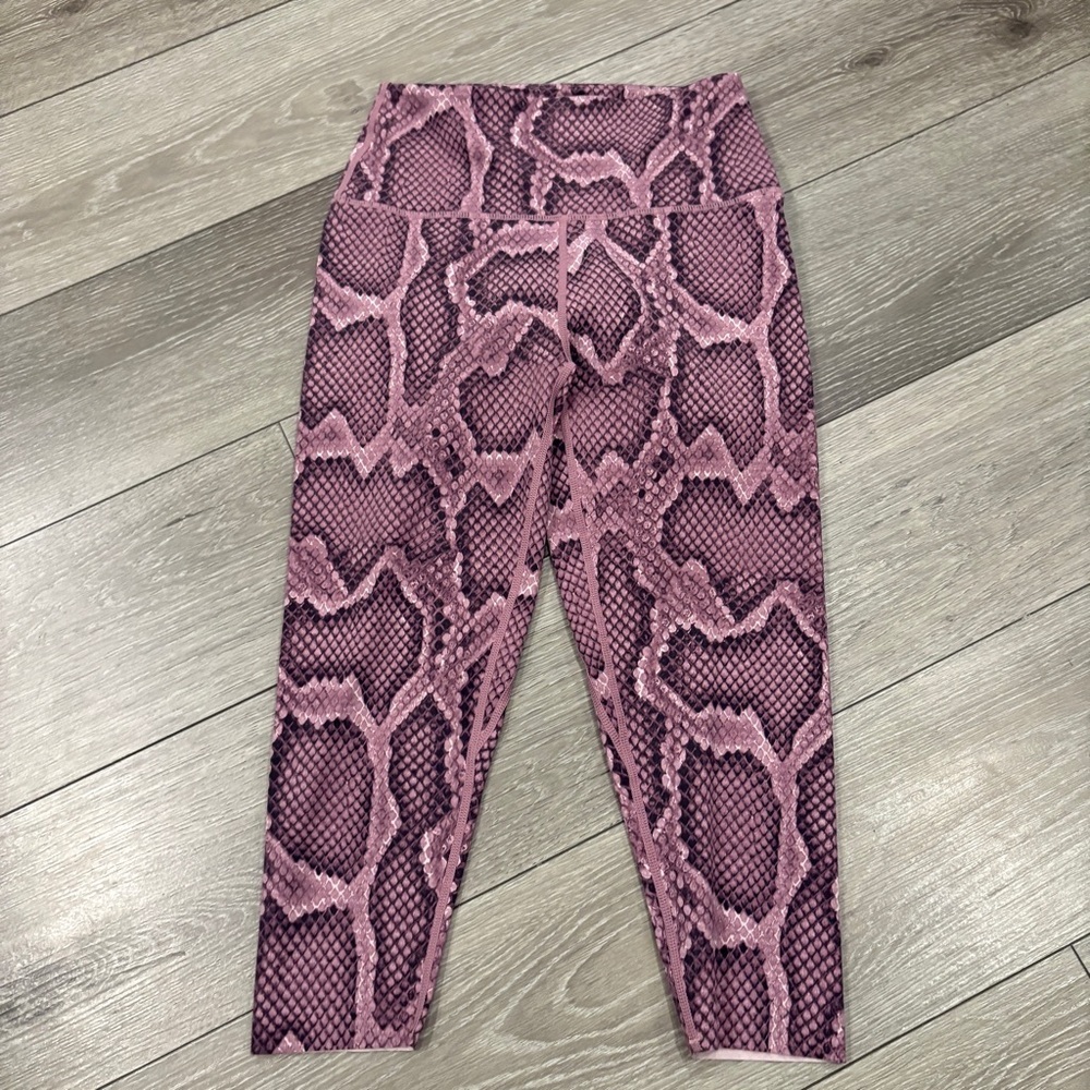 NWT Varley Snake Print Lets Go Crop Legging Size Small